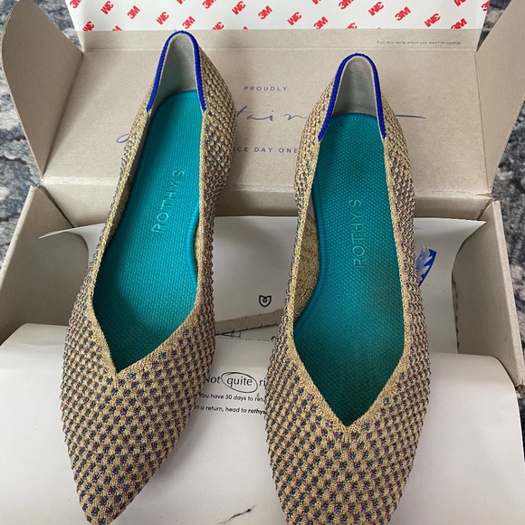 Rothy’s Multi Metallic Points 8.5 EUC - Picture 1 of 9